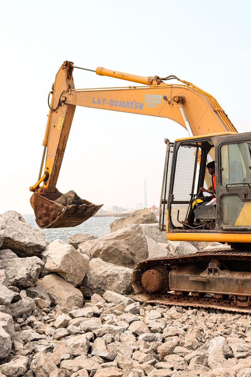 Plant operator at the controls of an excavator